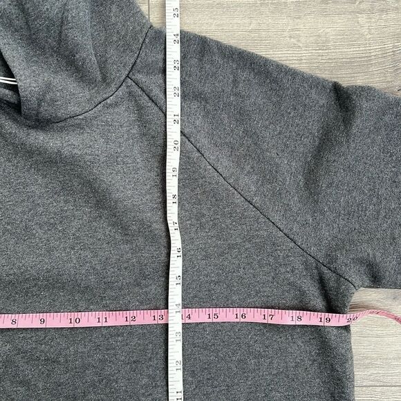 EVERLANE Hoodie Mens Small The Track Organic Cotton Heather Gray Retro 90s NWT - Picture 11 of 12